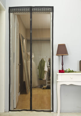 Hotsale Amazon Black Stripe Door Mosquito Net 100x210cm Magnetic Soft Mesh Door