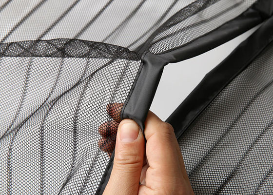 Hotsale Amazon Black Stripe Door Mosquito Net 100x210cm Magnetic Soft Mesh Door