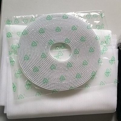 DIY Polyester Window Mosquito Net Kit Velcro Hook Fastner Fly Screen For Window